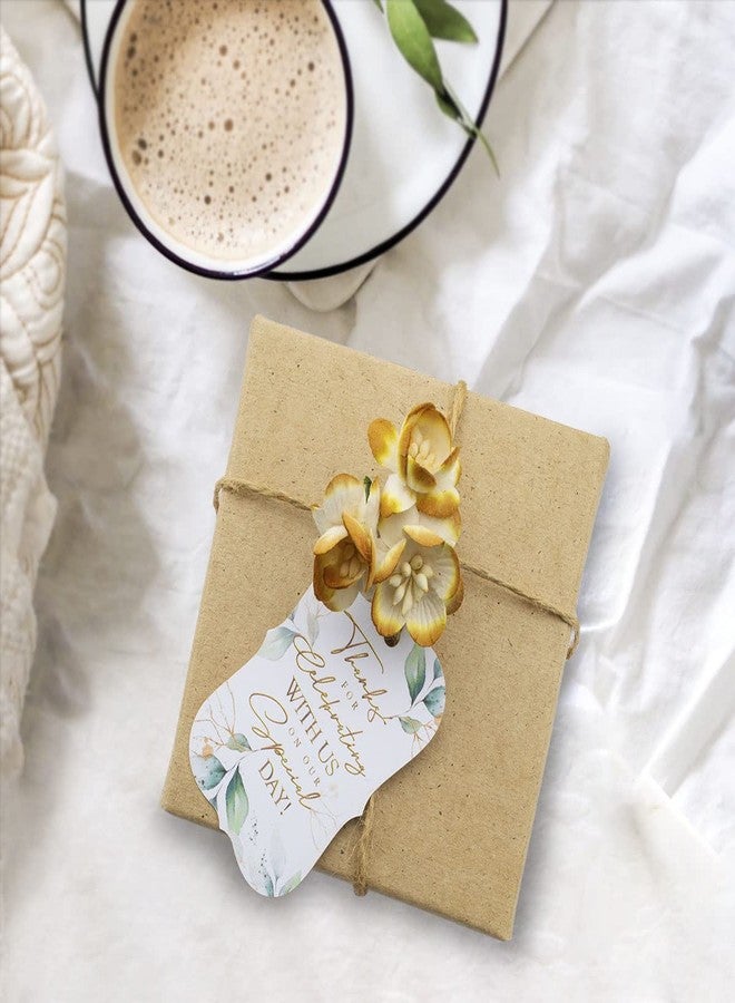 Summer-Ray.com Summer-Ray 50pcs White Thank You for Celebrating with Us on Our Special Day Tags Wedding Bridal Shower Favors Gift Tags with Floral Theme (White (I)) - Image 3
